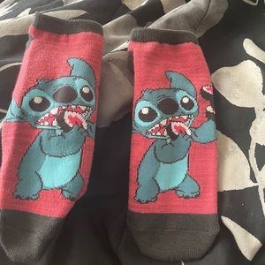 Stitch eating sushi socks